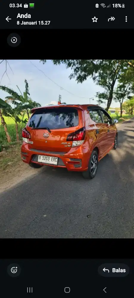 Daihatsu Ayla x up R  2017 metic...1,2 cc
