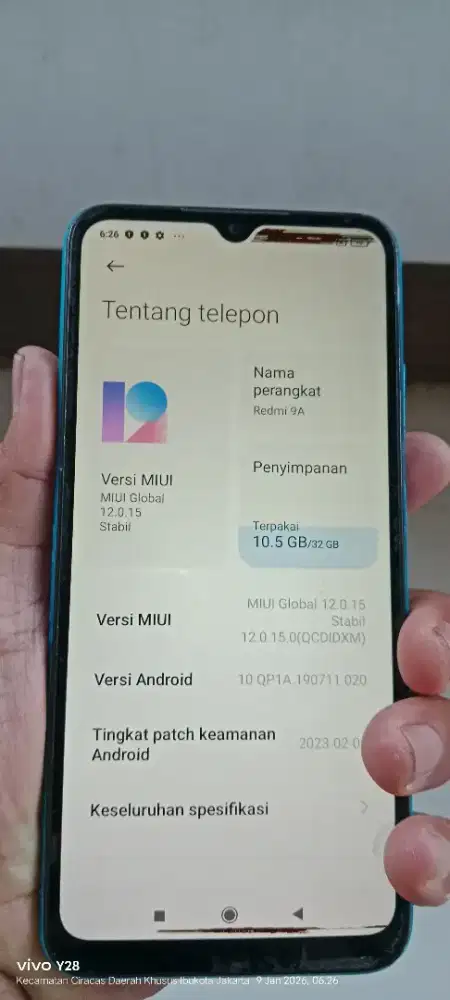 Redmi 9a   2/32  mnus pinggiran corosi dkit sma ada noda item dkit