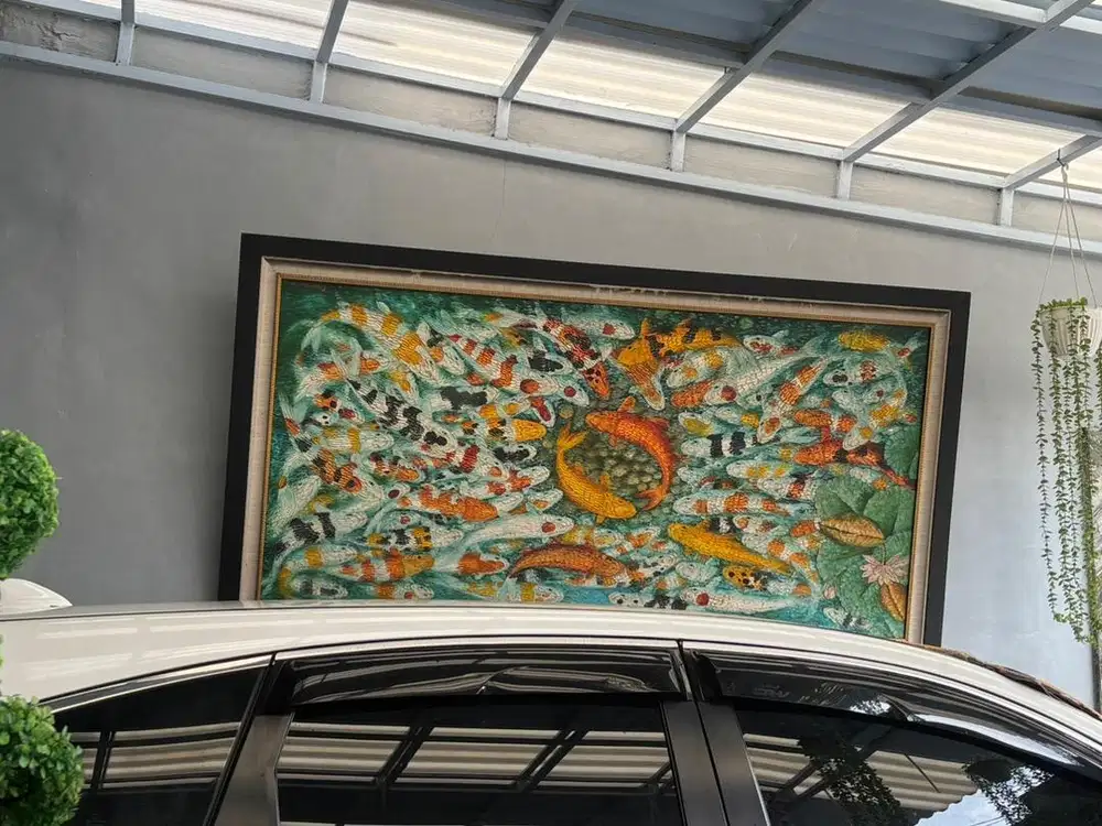 Lukisan ikan koi timbul 3D