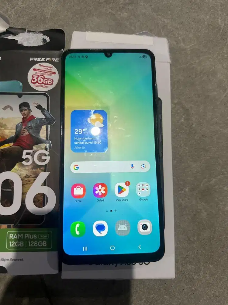 Dijual Samsung A06 Black 5G 6/128GB SEIN Lengkap