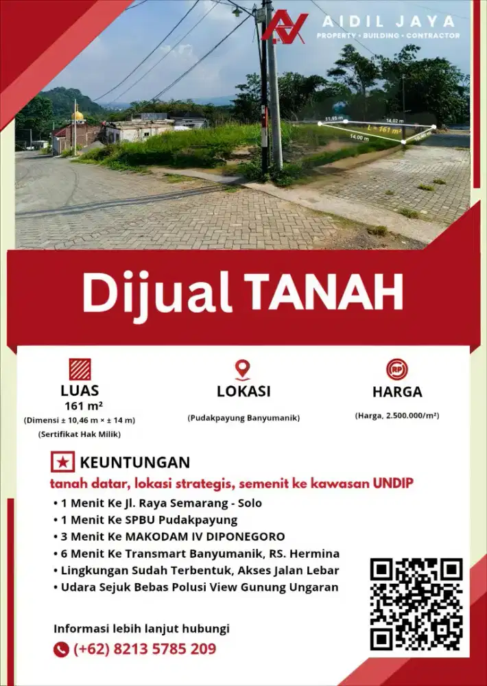 Dijual Tanah Murah Dalam Perumahan View Gunung Ungaran
