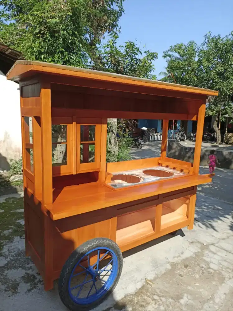 Gerobak Angkringan Bakso Mie Ayam PeceL Bubur Sate Martabak Ronde dlL