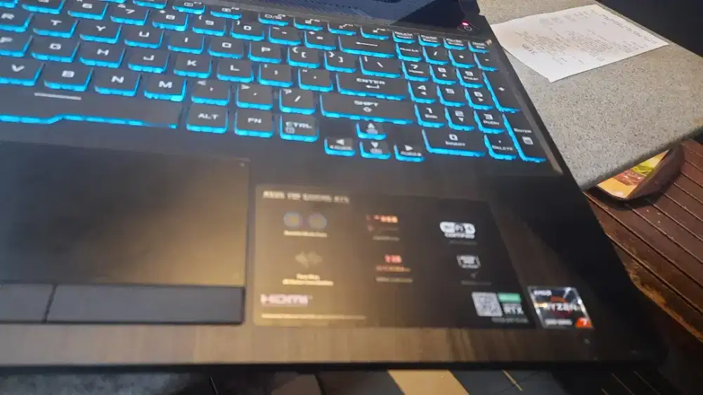 Asus TUf  A15 FA 506Qm  ,Ryzen 7 5800H ,ram 16gb,SSD 512GB  RTX 3060