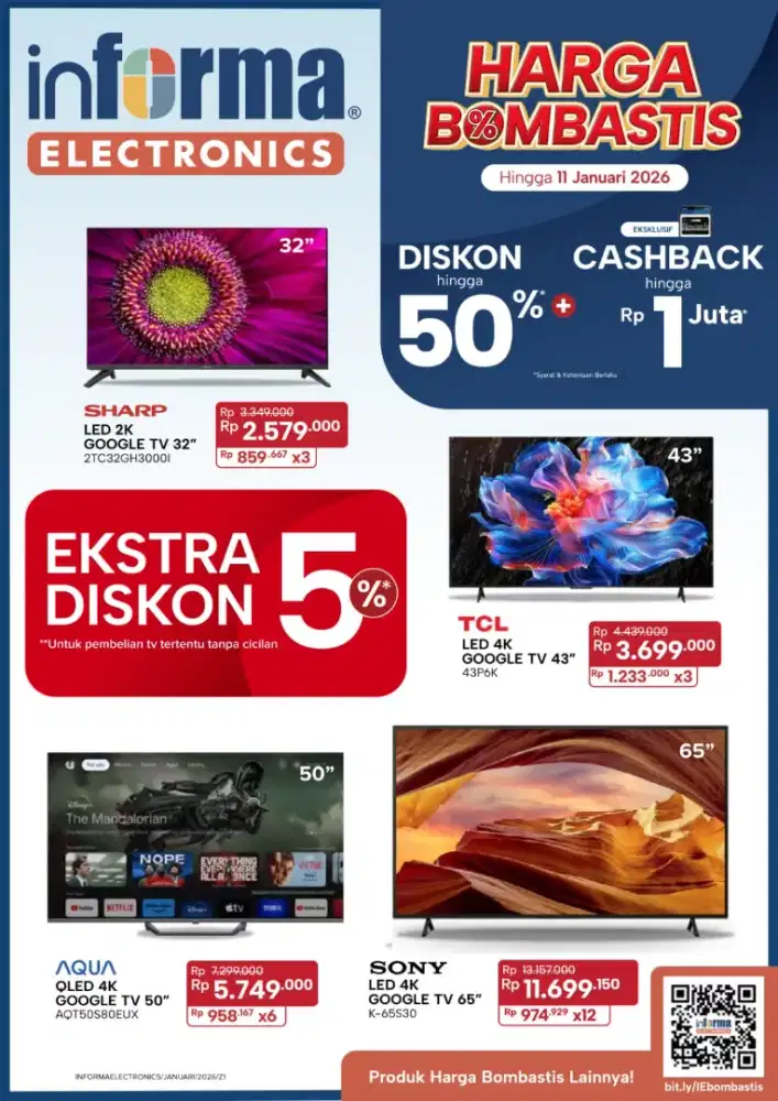 Promo tv 43 inc tcl google tv