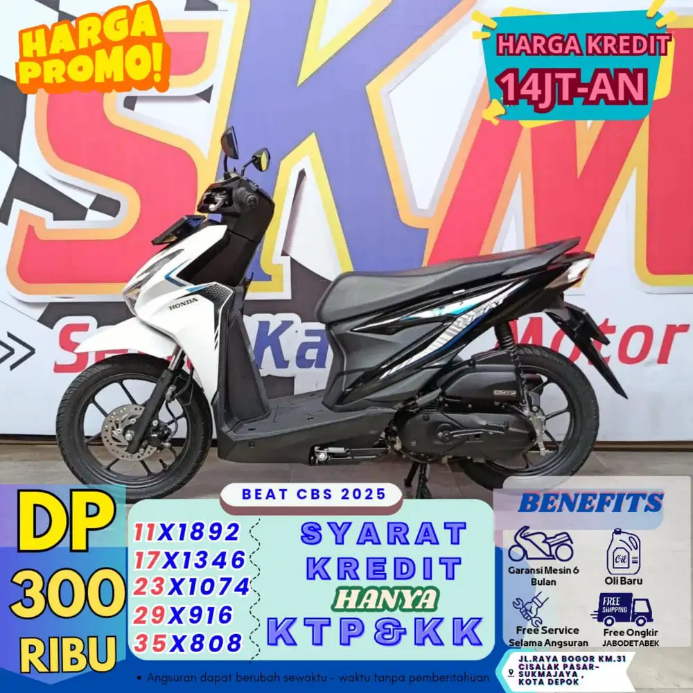 ( beat tahun 2024 DP:300 garansi mesin 6bulan cash credit