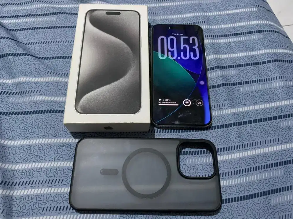 Iphone 15 promax 256gb white titanium all 5G fullset resmi IBOX PA/A