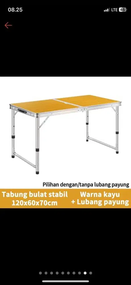 MEJA LIPAT JUALAN