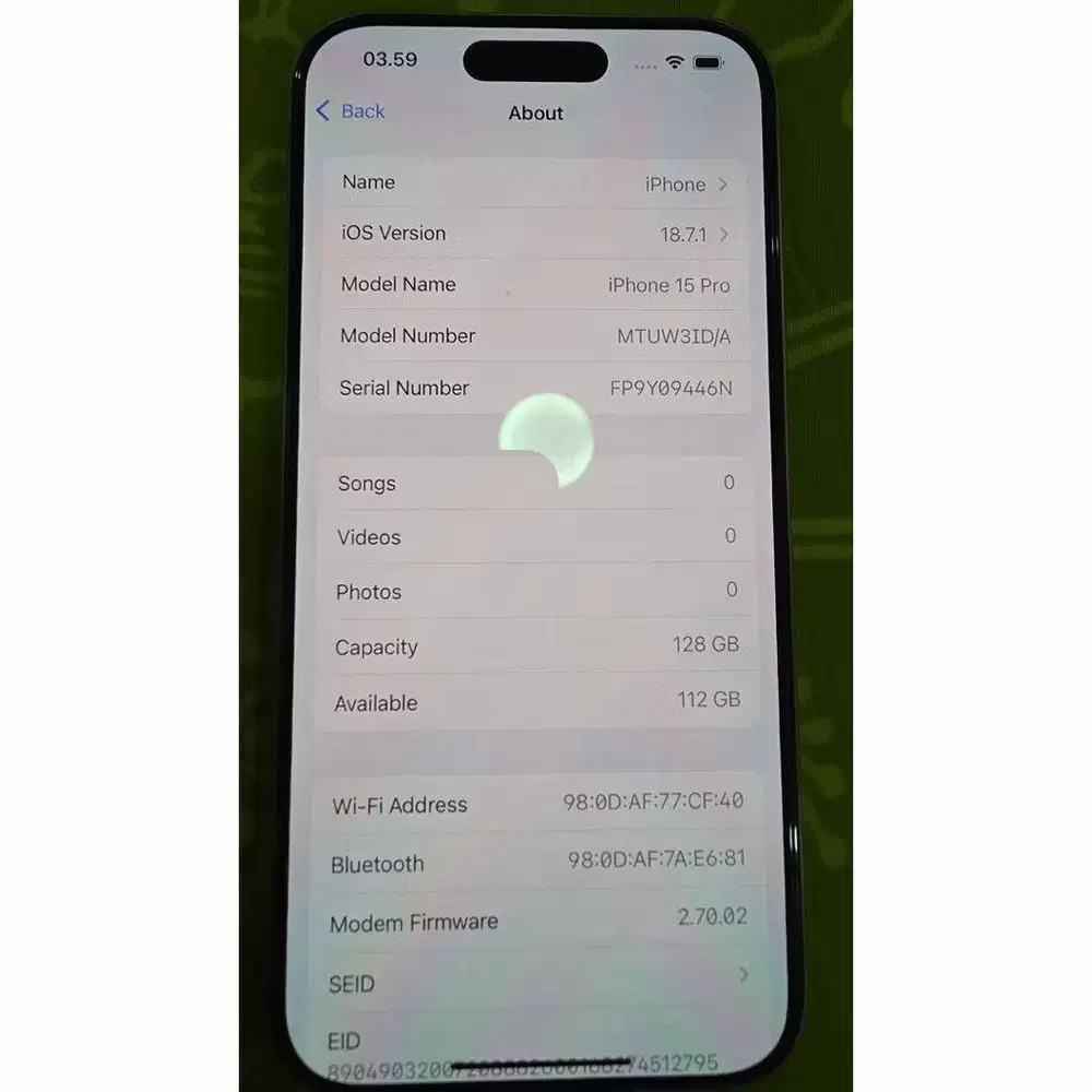 Iphone 15 pro 128 gb digimap / ibox