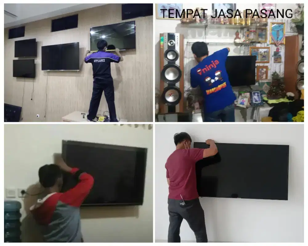 Pasangkan bracket dan Braket +pasang terimarapih breket briket led tv
