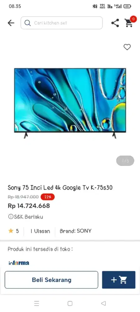 Promo TV 75 sony