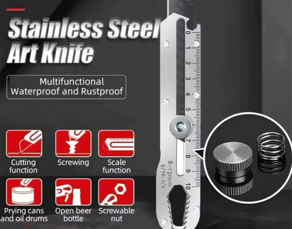 Pisau Cutter Stainless Stell Anti Karat / Serbaguna / Multifungsi