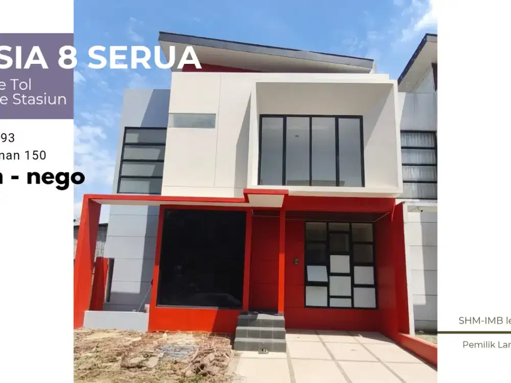 Rumah Baru 2 lantai Akasia Eight 3 Kamar Bebas Banjir