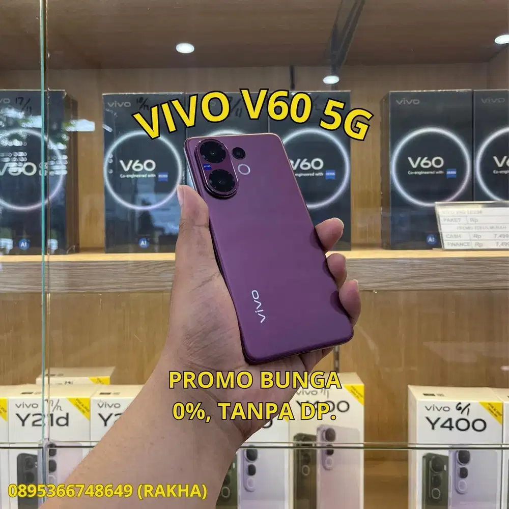 VIVO V60 5G BISA KREDIT ATAU CASH PROMO BUNGA 0% TANPA DP