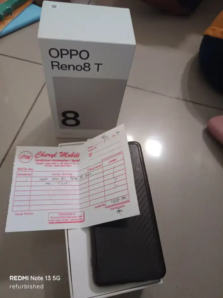 Oppo reno 8t 8/256 fullset jual santai