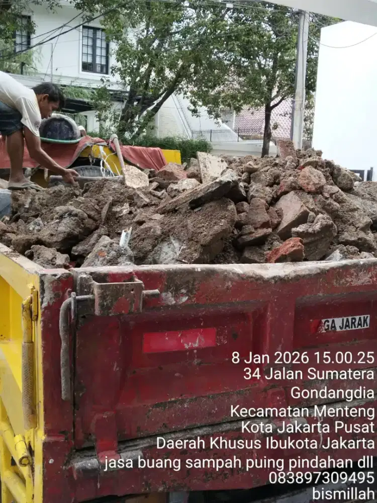 Jasa buang puing dan buang sampah proyek
