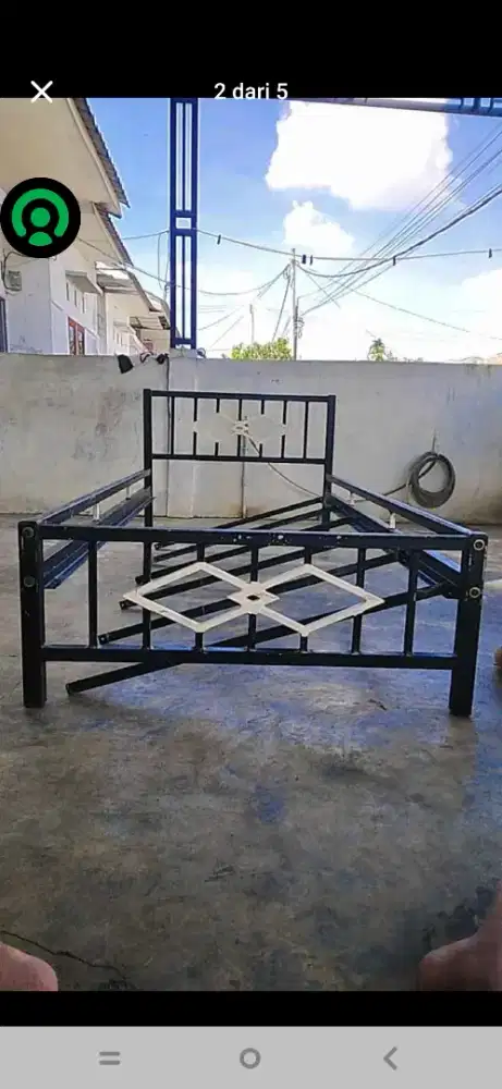 Tempat tidur besi  uk 3kali