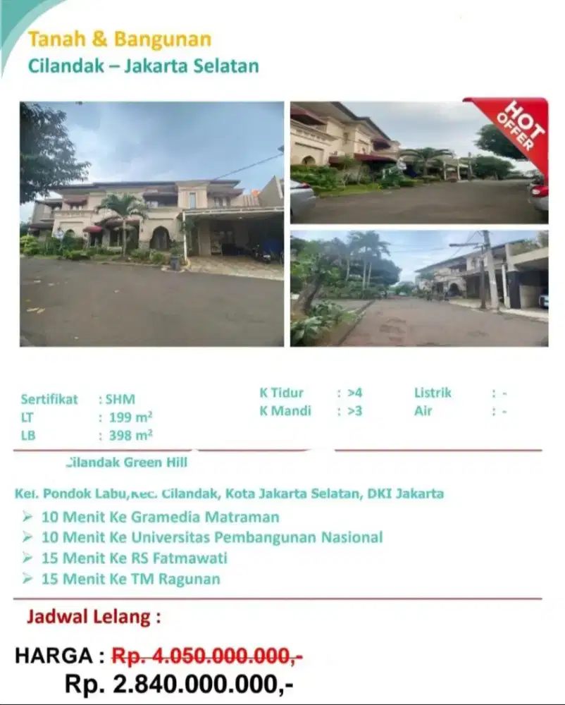 Dijual Rumah Cilandak Green Hill