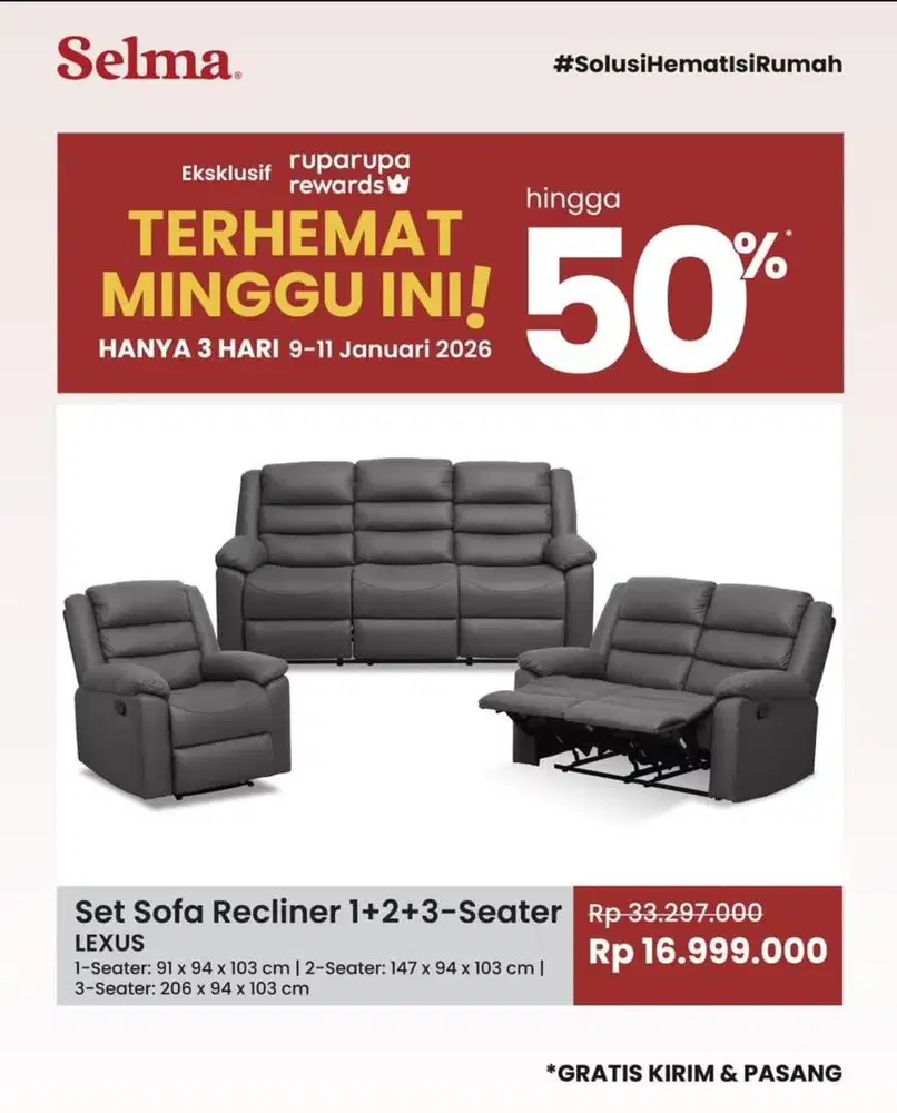 CUCI GUDANG SOFA RECLINER!!
