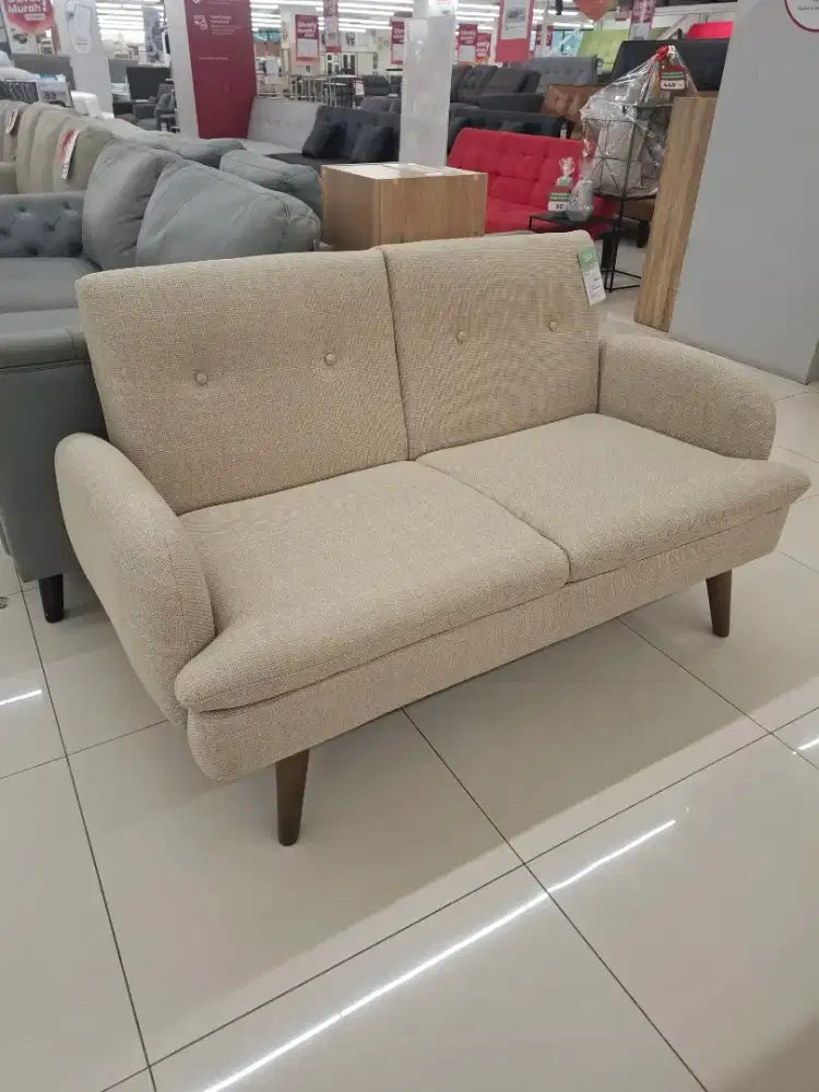 Sofa Santai 2 Dudukan Cream Beige