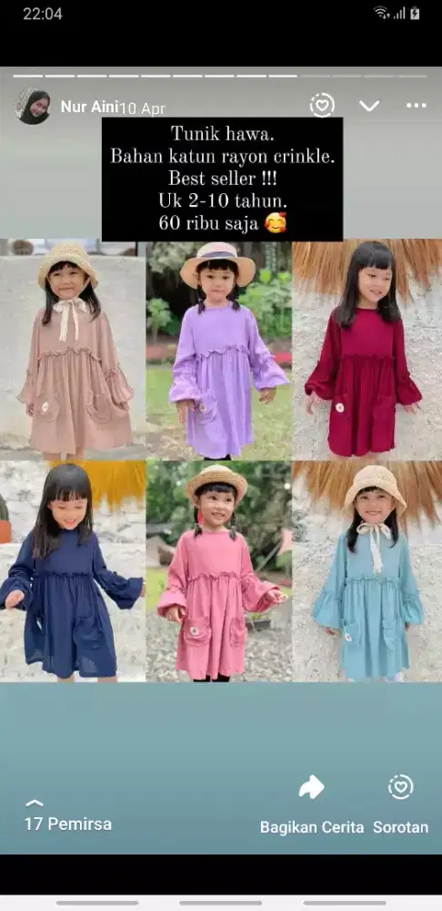 Jual baju sisa jualan