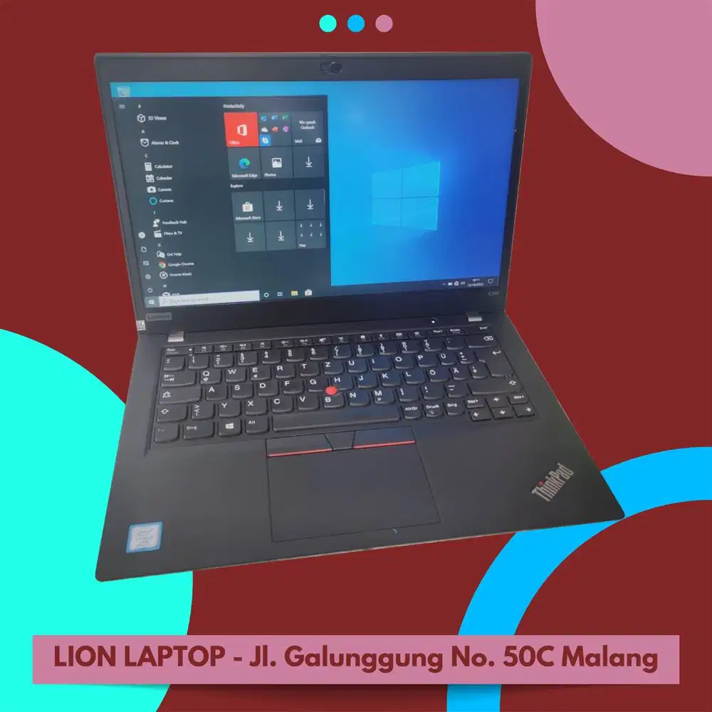 RAM 16GB SSD 256GB Core i5 Gen 8 Slim Lenovo Thinkpad X390 [10|01]