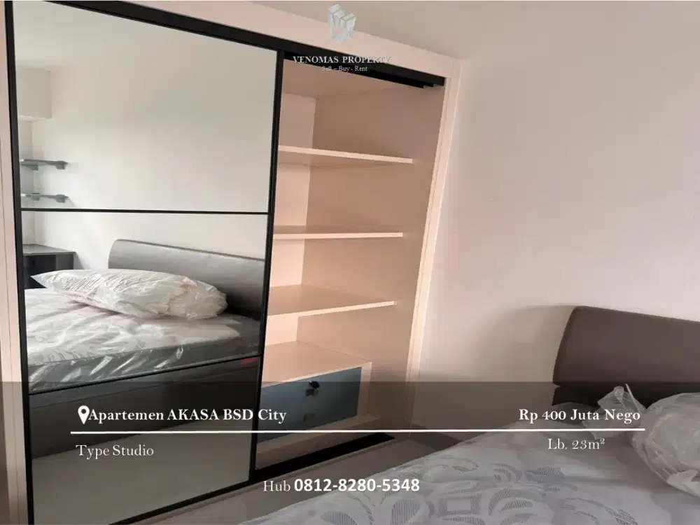 Dijual Apartement AKASA BSD City Type Studio Furnished Tower Kamaya