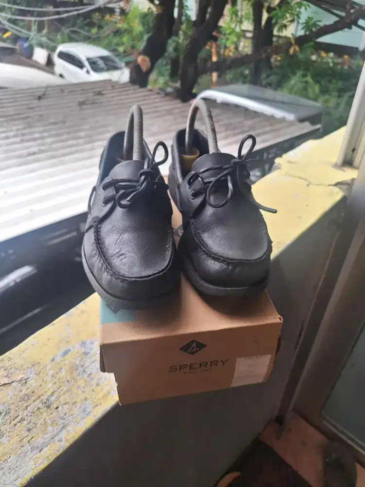 Jual sepatu sperry berry top sider full black
