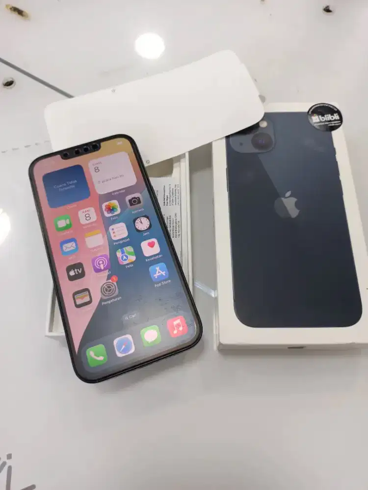 Iphone 13 128 gb Resmi Black Bh 99 garansi 07/26 mulus fulset NETT