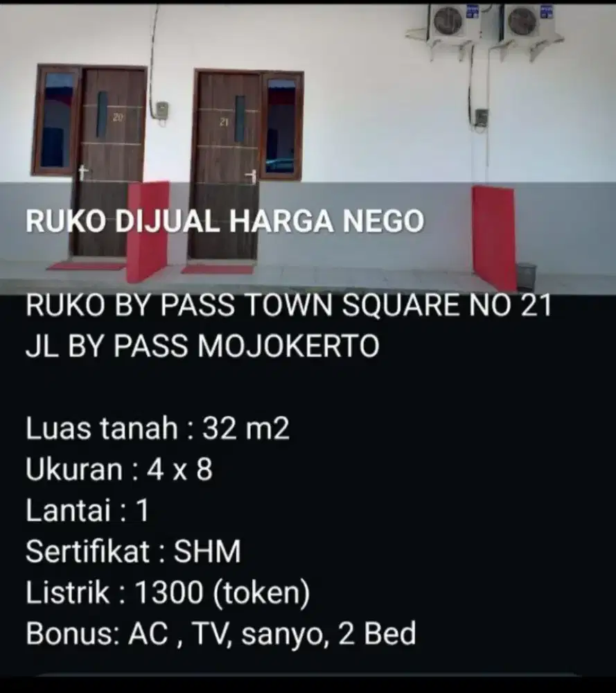 Ruko dijual harga Lentur