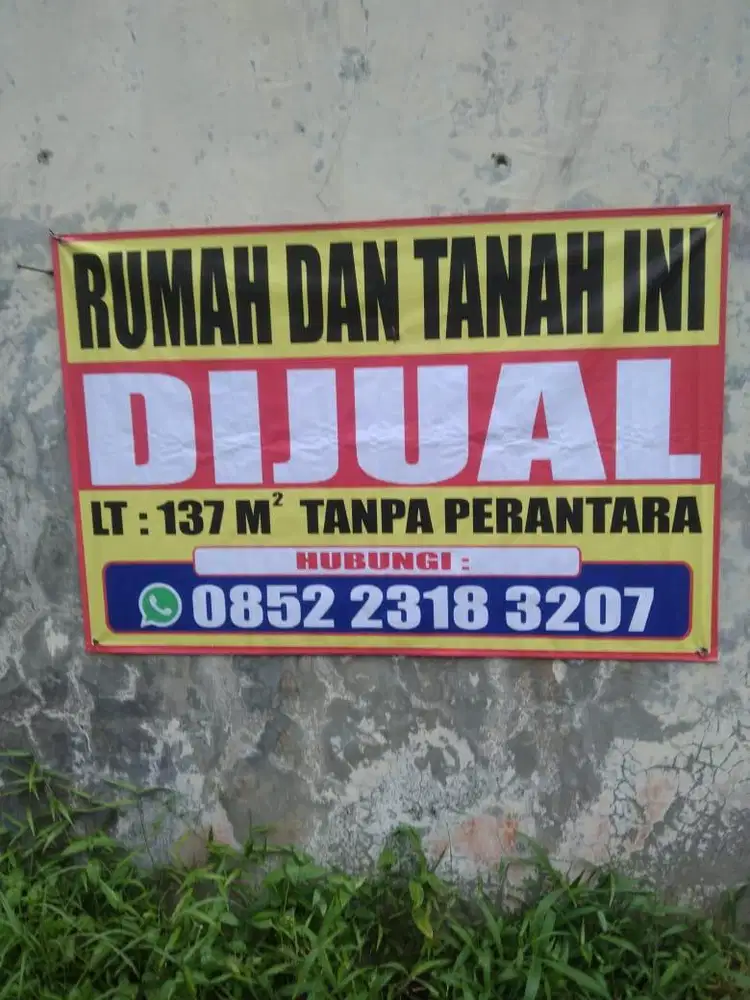 Dijual tanah bangunan 137 m2 perum BRI