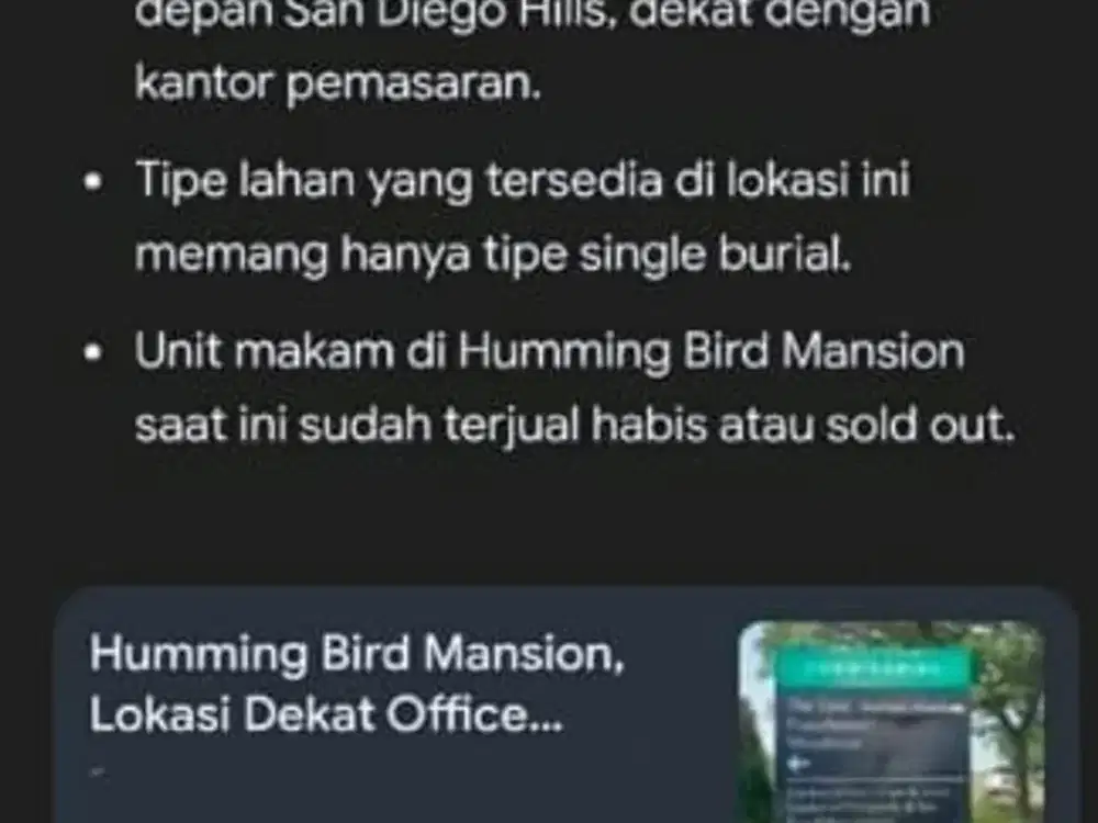 Di JUAL Tanah pemakaman  Di SANDIEGO HILLS (ada 5 unit)