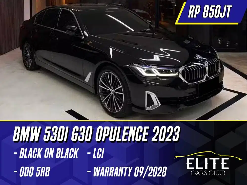 BMW 530i G30 Opulence 2023 LCI Black Hitam 530 i Facelift
