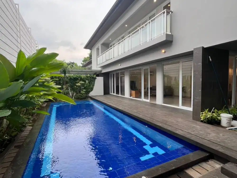 Disewakan Modern House, 5 Bedroom dengan Private Pool in Compound Area, Cilandak Jakarta Selatan