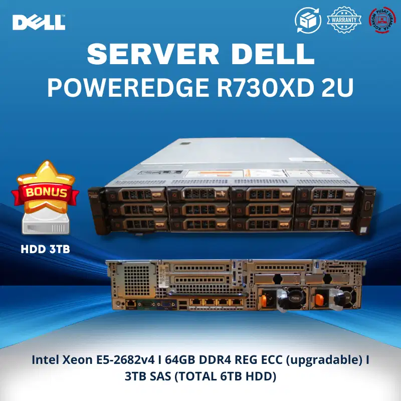 High Performance Server Dell PowerEdge R730XD 2U I Intel Xeon E5-2682v