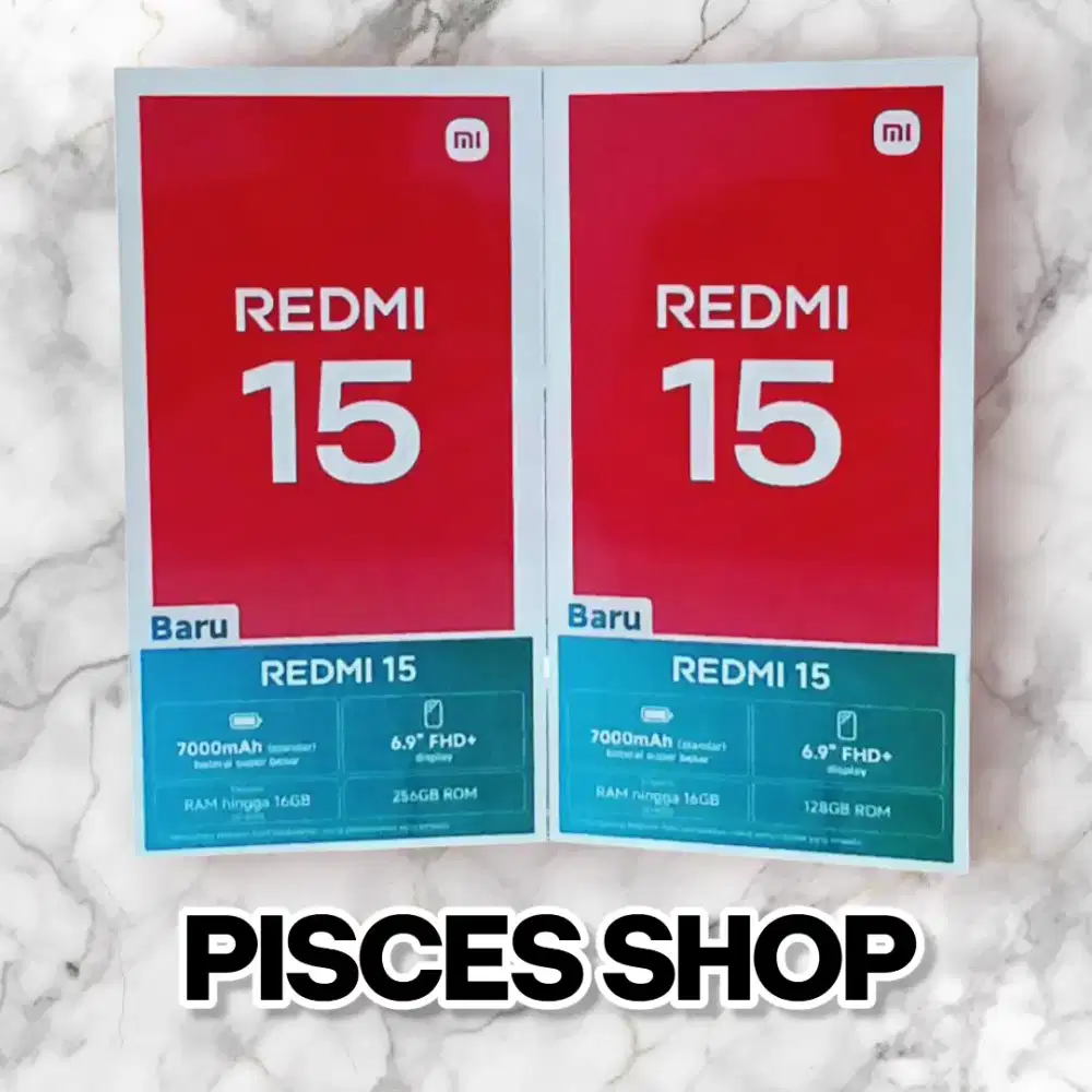 REDMI 15 RAM 8/256 NEW Segel Garansi Resmi 1 Tahun