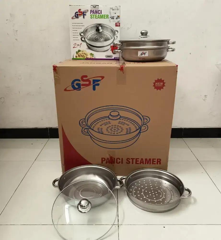 Panci Kukusan/ Steamer Serbaguna 2 Susun GSF 28 Cm
