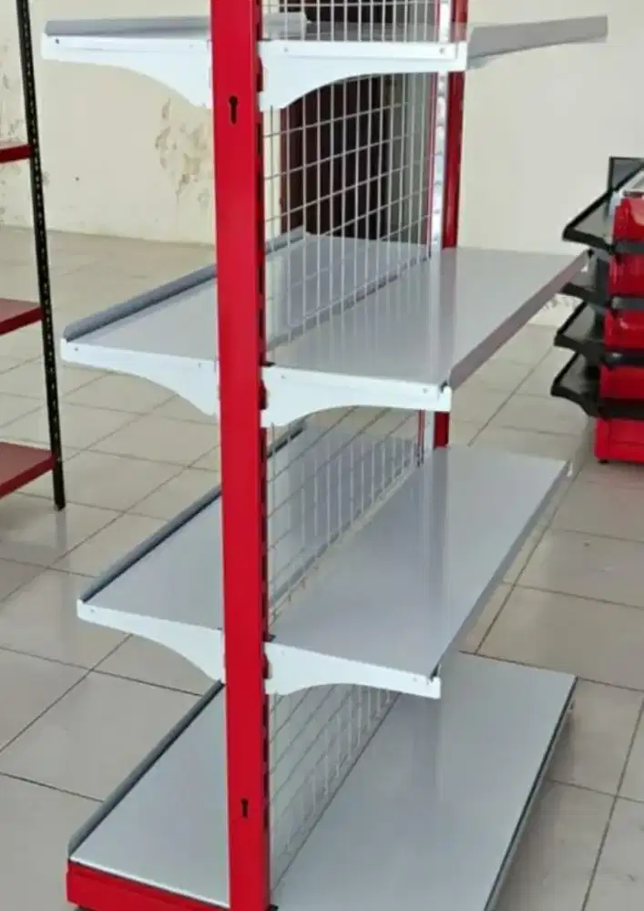 Rak minimarket. Rak gondola malang, rak toko, rak gondola murah