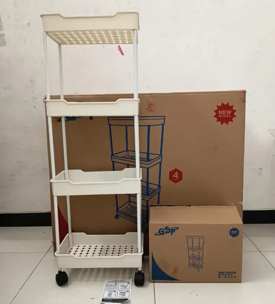 Rak Kue Serbaguna GSF 4 Susun Ada Roda