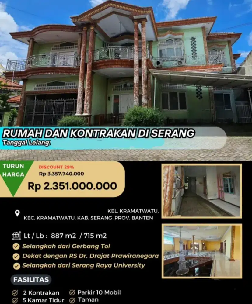 Dijual Rumah Kontrakan KramatWatu Serang