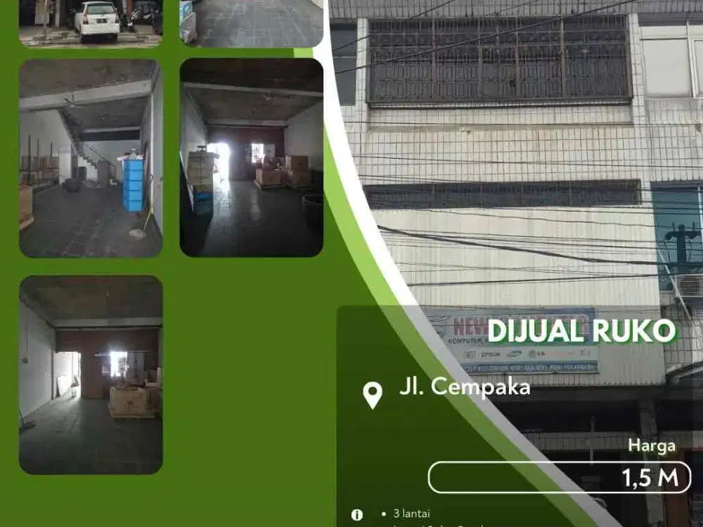 Dijual Ruko Daerah Cempaka Pekanbaru Siap Usaha Tengah Jalan!