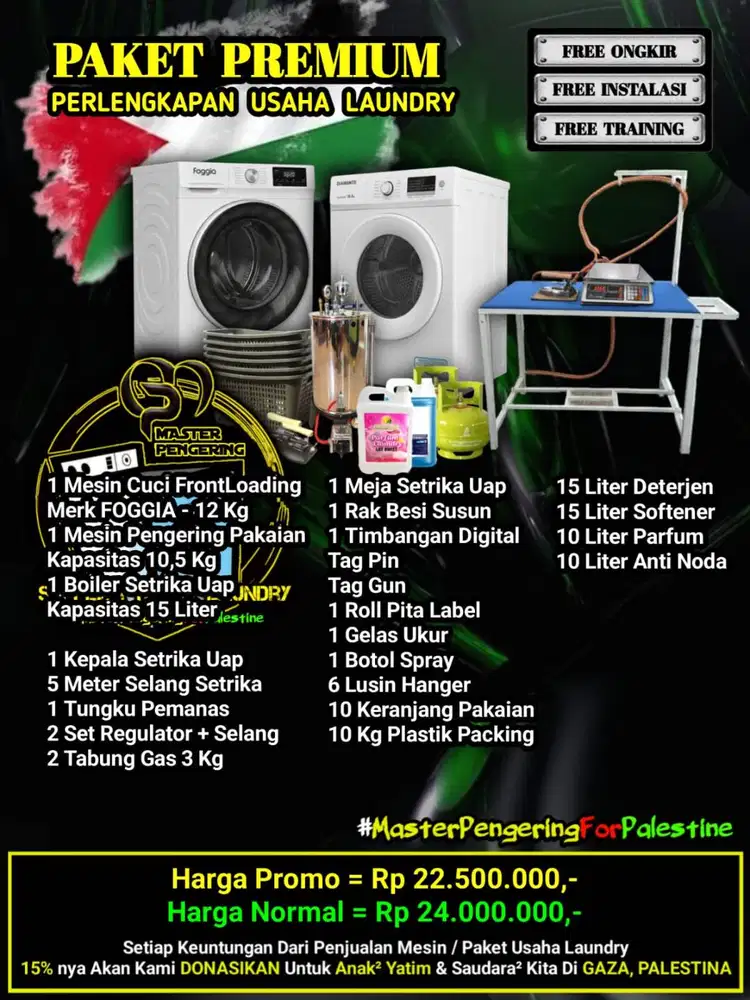 PAKET USAHALAUNDRY|DRY|MESIN CUCI