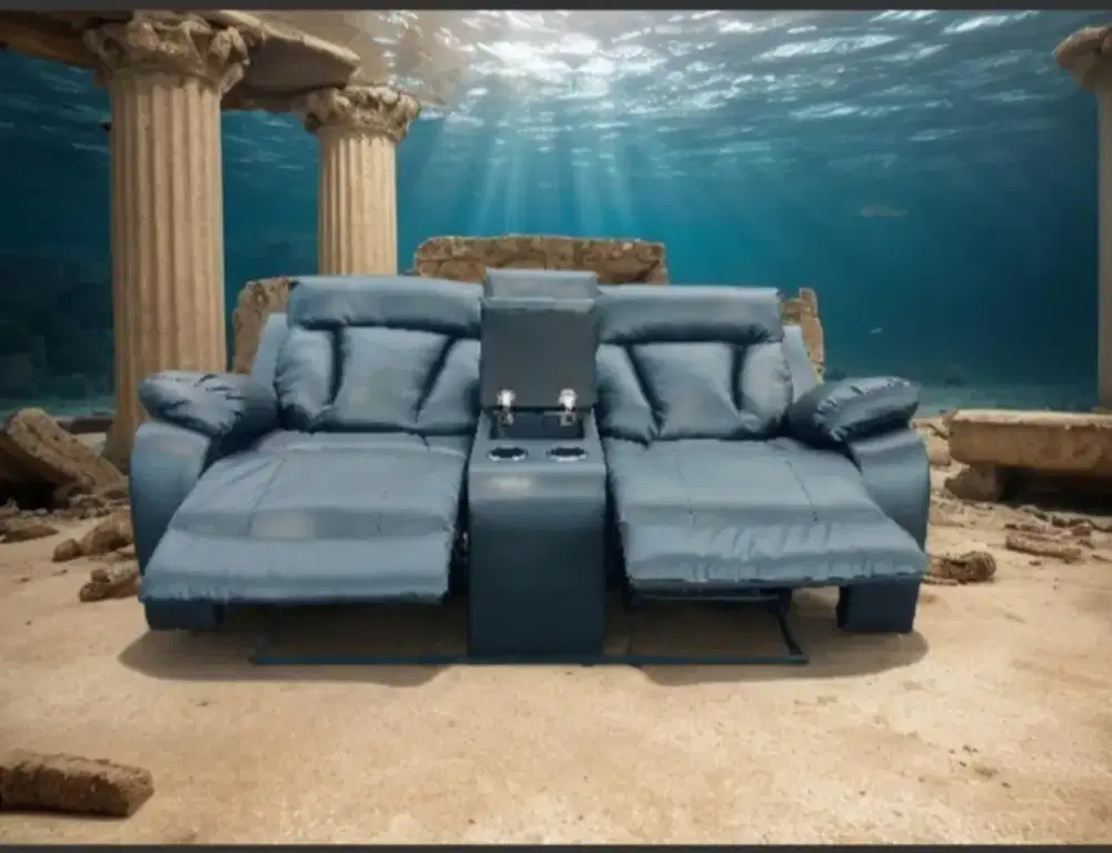 Sofa reclining import 2 seater with console box can be rocking