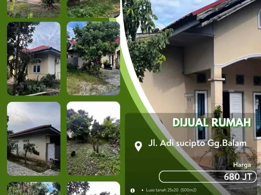 Dijual Ruko Daerah Adi Sucipto Pekanbaru Kota!