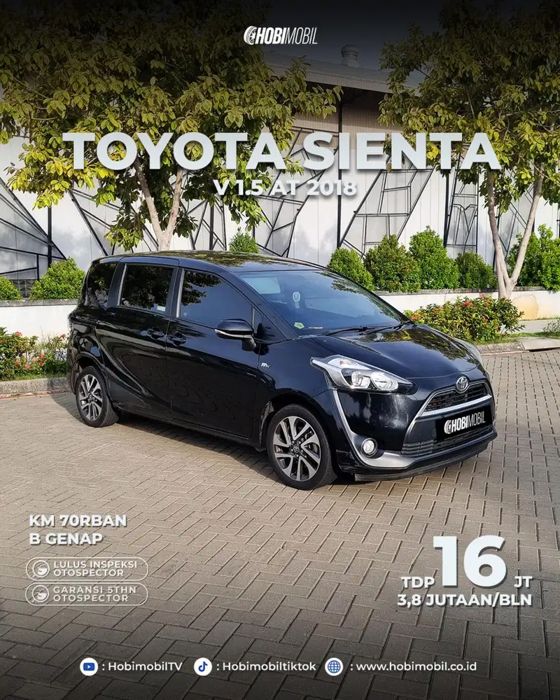 Sienta V 1.5 at 2018 garansi mesin 5 tahun