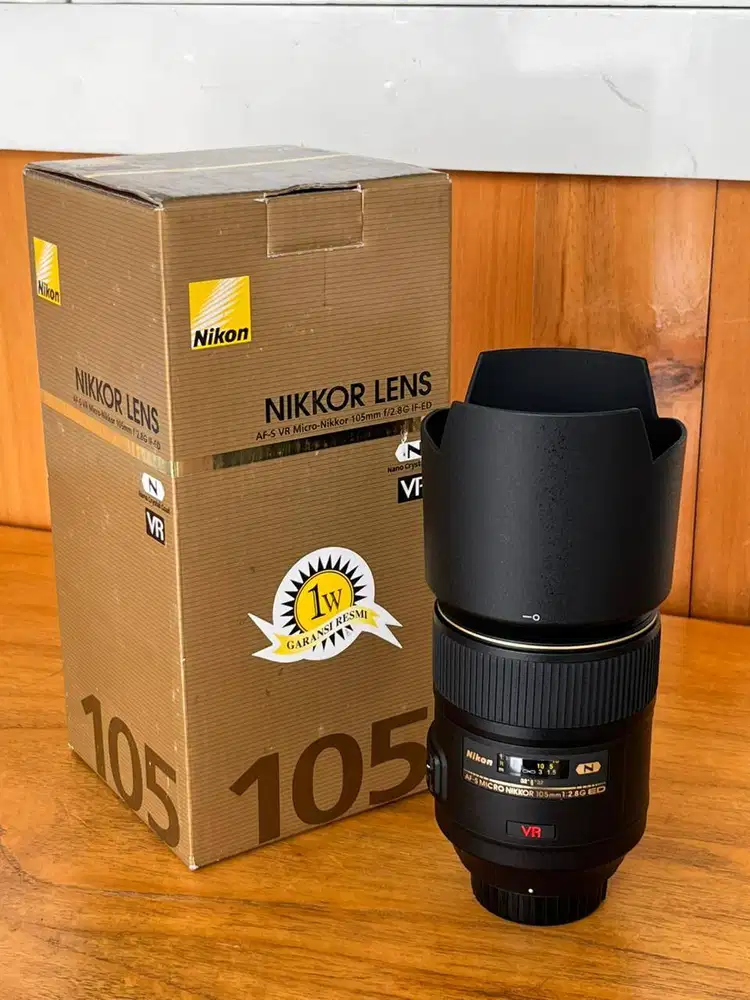 Nikon AF-S 105mm f/2.8G VR Micro IF-ED N Like New No Jamur