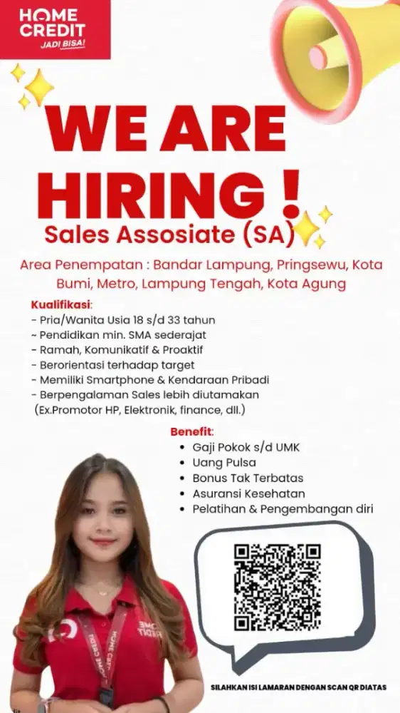 Loker Sales Associate Home Credit Indonesia
