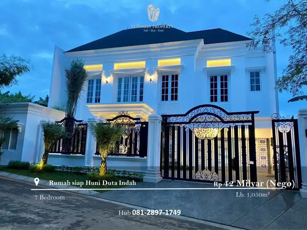 Dijual Rumah di Duta Indah Residence 2,5 Lantai Full Furnished