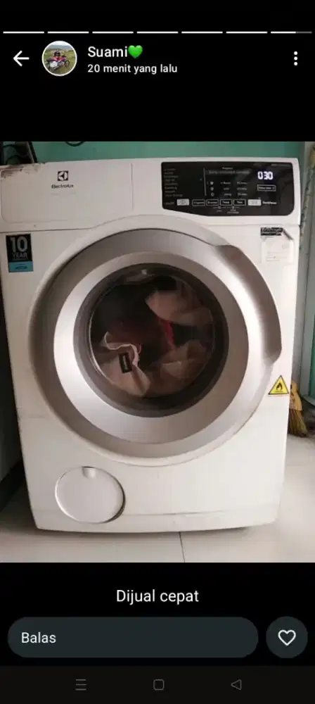 Dijual dryer merk Elektrolux