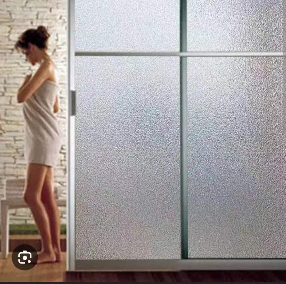 Dekorasi sticker kaca film sanblasting stiker motif buram es polos