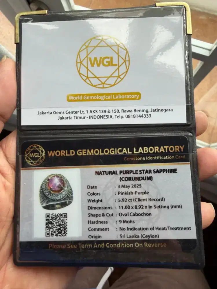 Pink purpel star safir